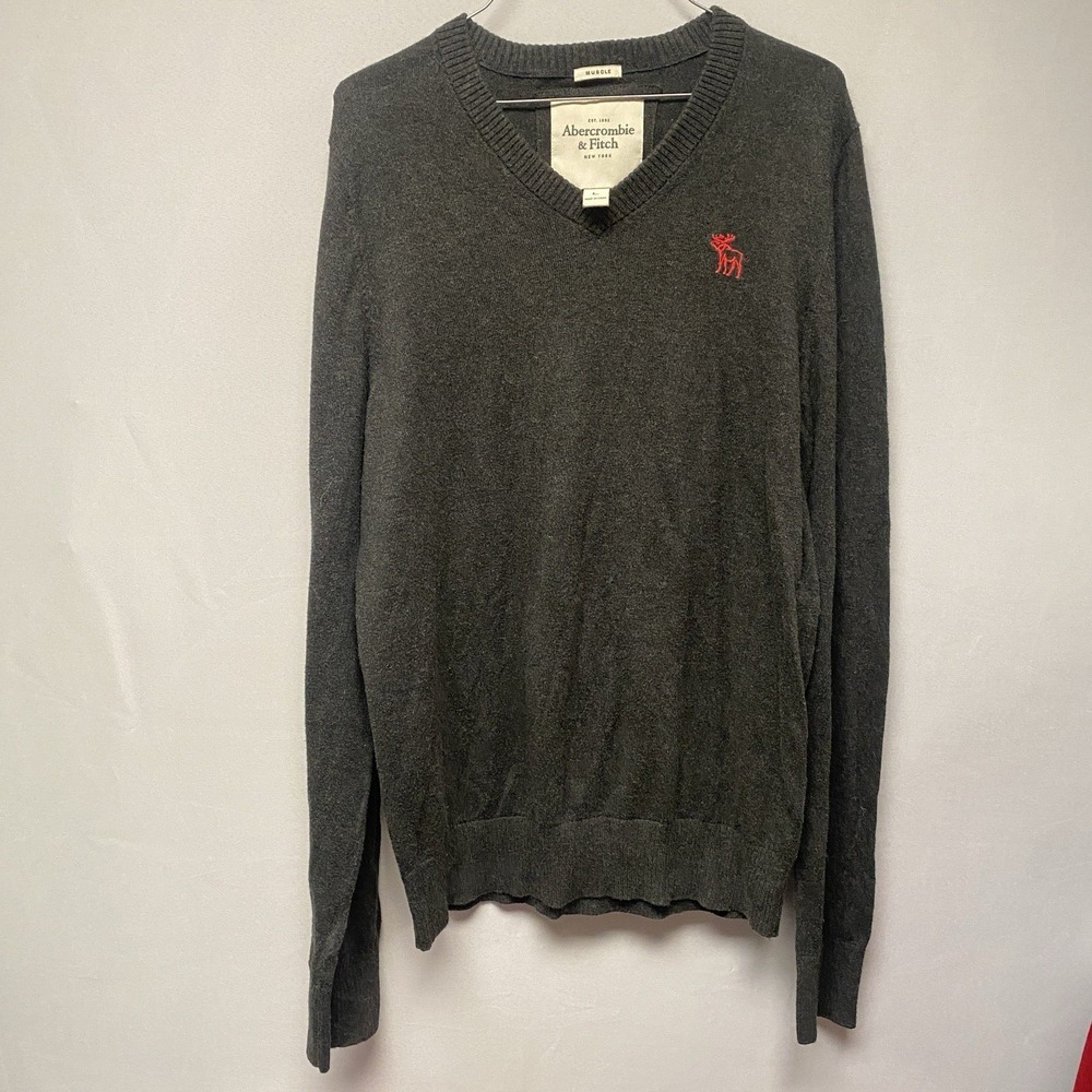 Abercrombie & Fitch Sweater Mens L Cashmere Wool Blend Pullover Classic Elevated